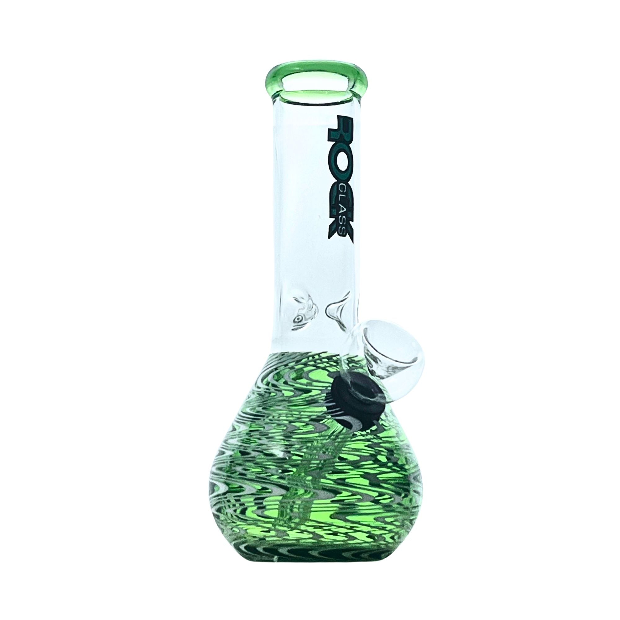5 inch nano beaker bong in green glass
