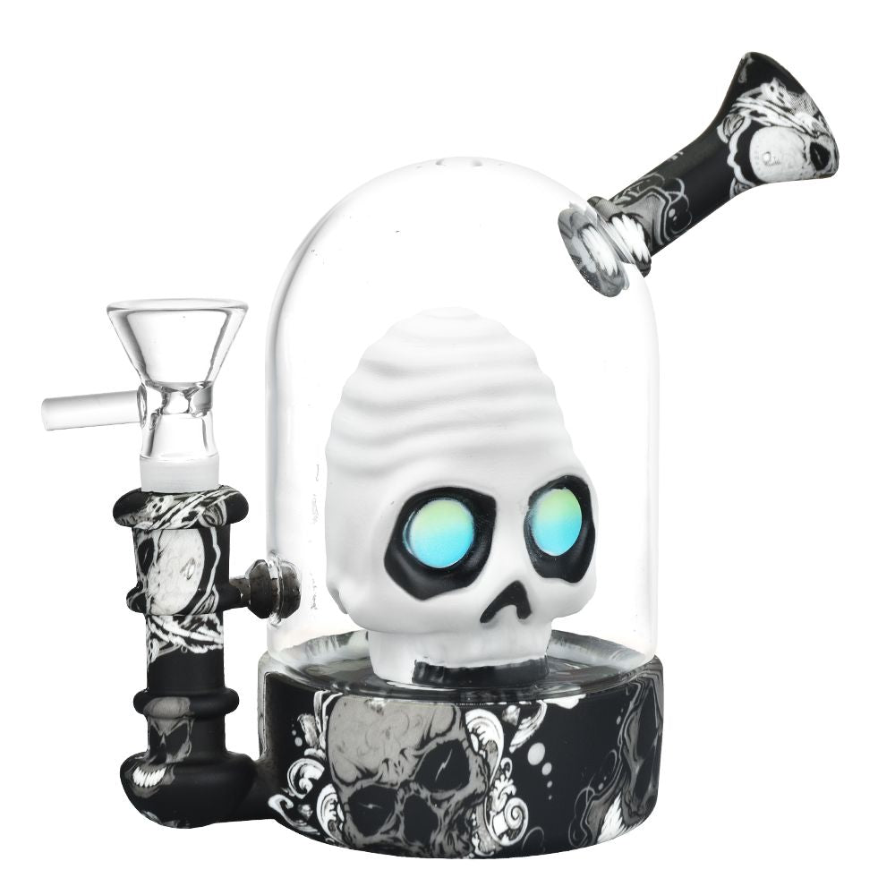 5.5" Spun Skull Bell Jar Bong - inhalco