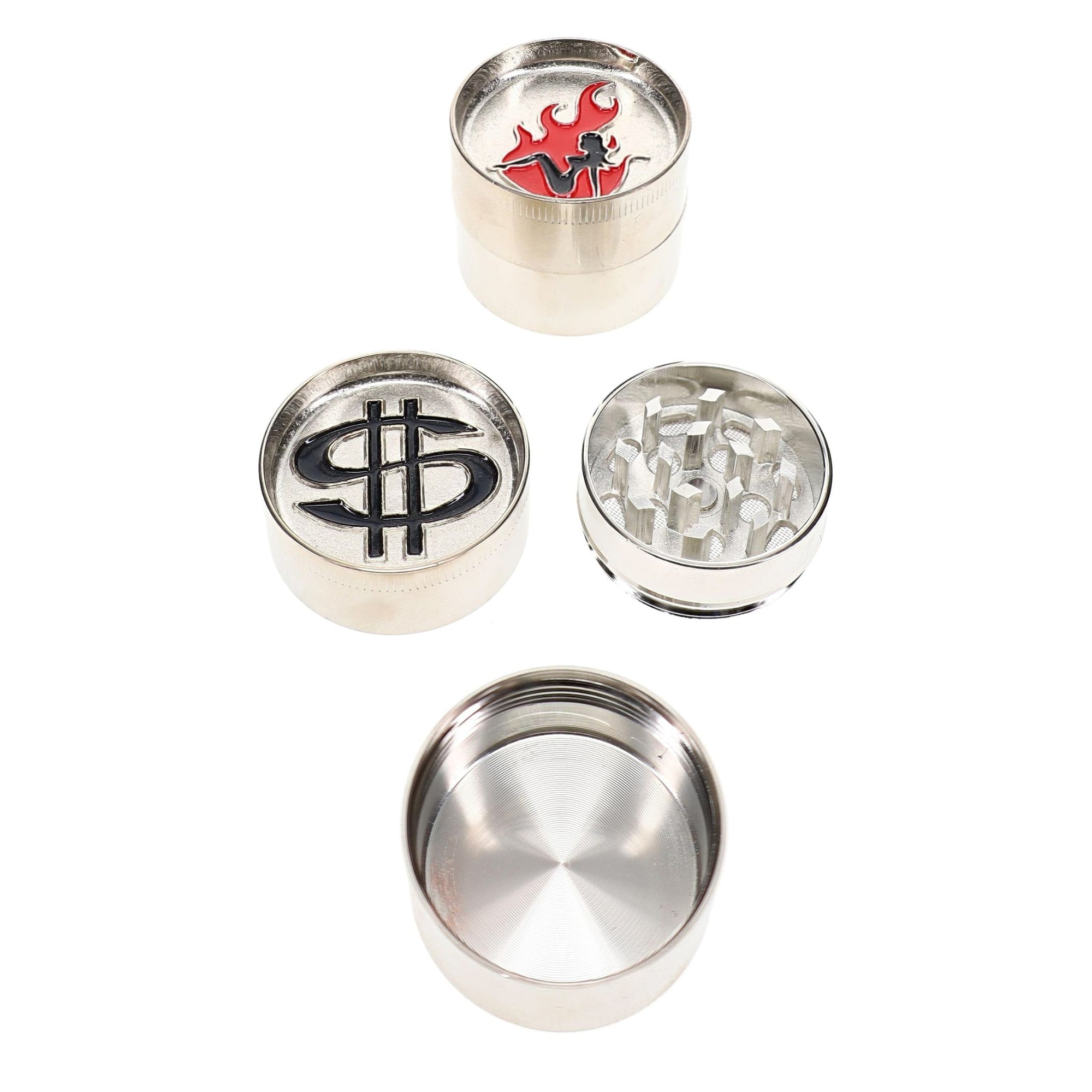 3 Part Metal Herb Grinder Pocket Pop