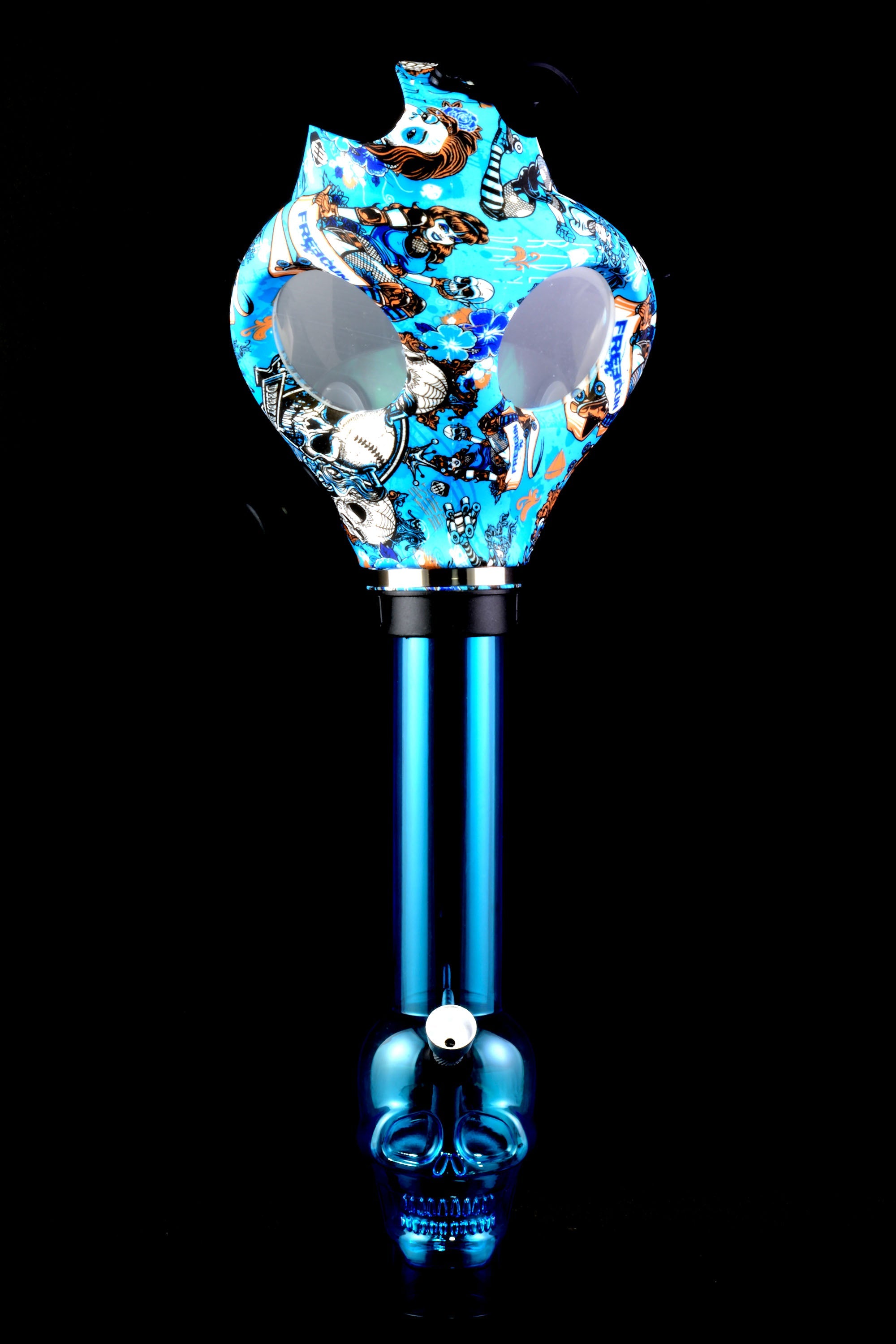 Alien Skull Acrylic Gas Mask Bong