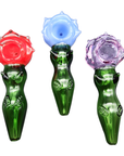 5" Glass Rose Pipe - INHALCO