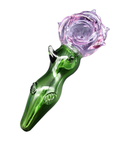 5" Glass Rose Pipe - INHALCO