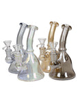 6" Bell Metallic Tinted Bubbler