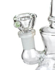 6.5" Clear Bent Neck Bong with Showerhead Diffuser - INHALCO