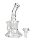 6.5" Clear Bent Neck Bong with Showerhead Diffuser - INHALCO