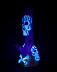 Skull & Bones 3D Painted Beaker Water Pipe
