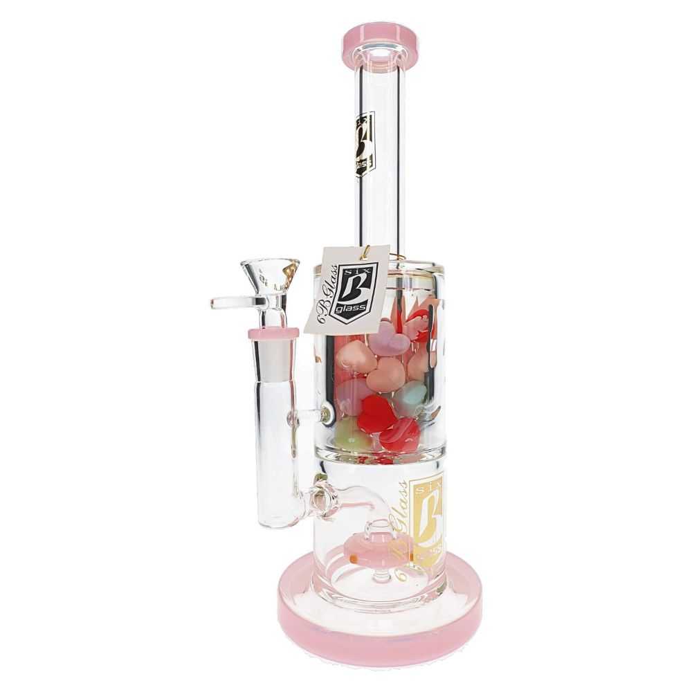 6B Glass Filled Chamber Showerhead Perc Bong