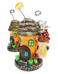 6B Glass Mushroom Hut  Glow Bong 8″ 