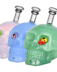 Creepy Eyed Skull Glass Hand Pipe 3Pcs