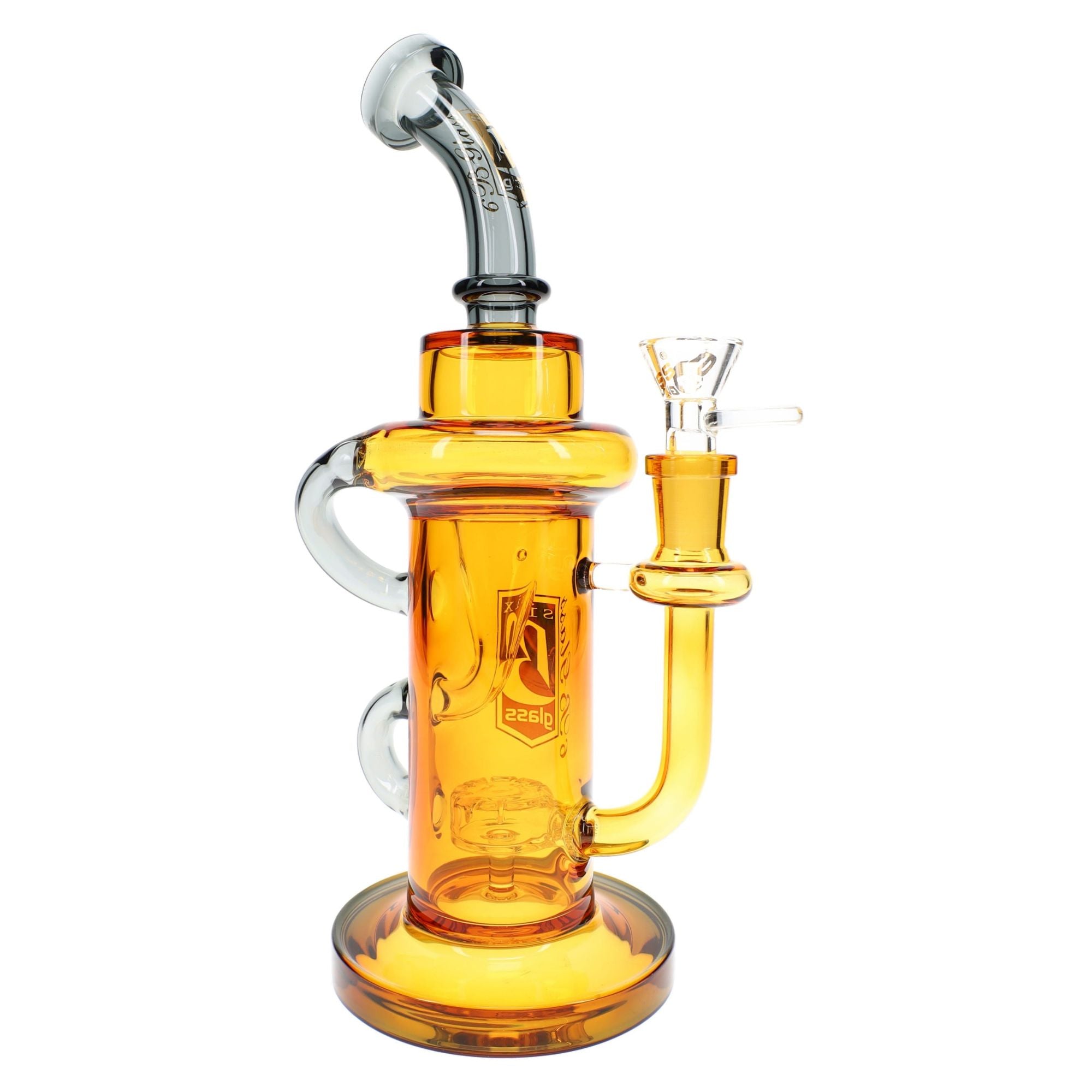 6B Glass 10″ Recycler Bong Showerhead Perc
