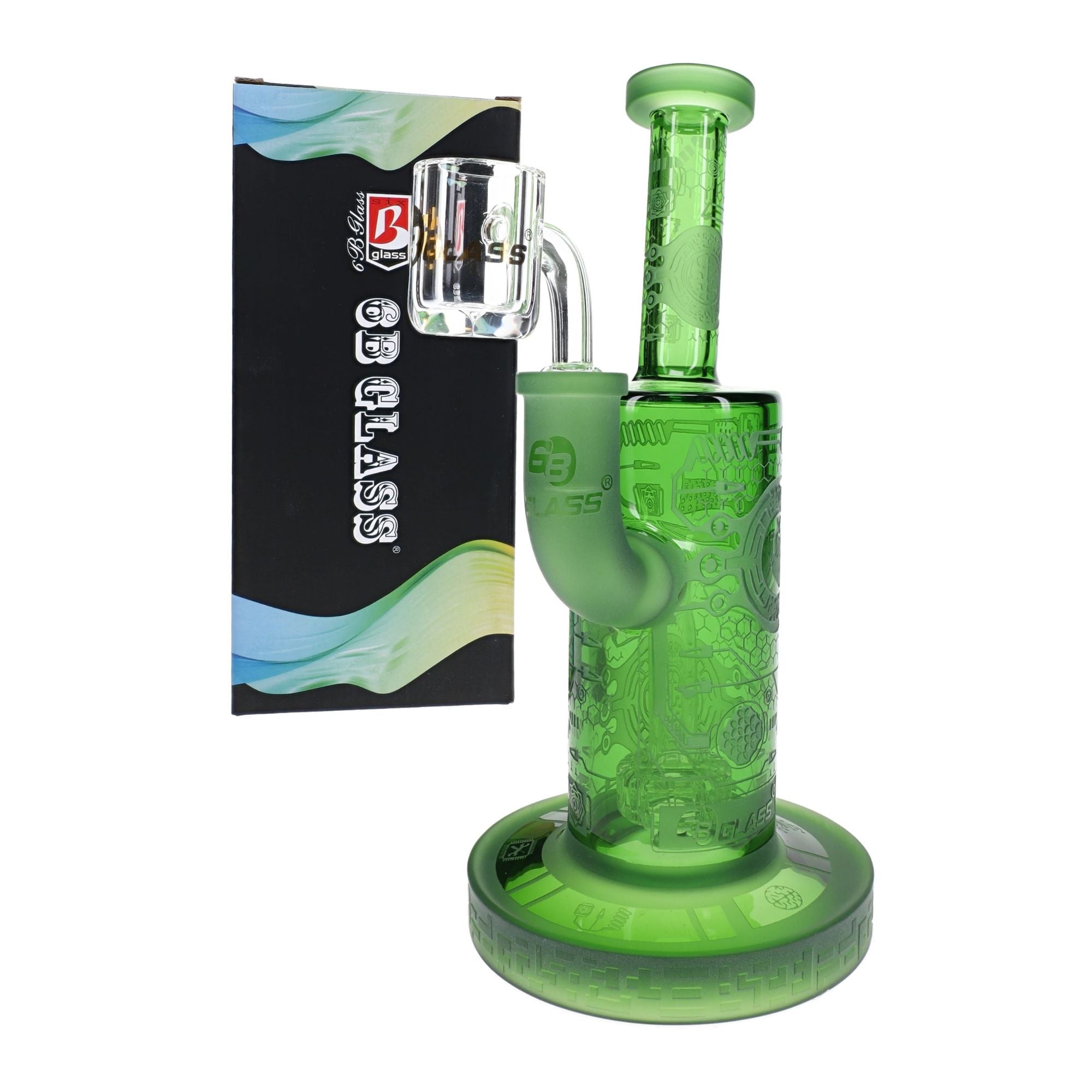 6B Glass Biotech Frosted Dab Rig 8″