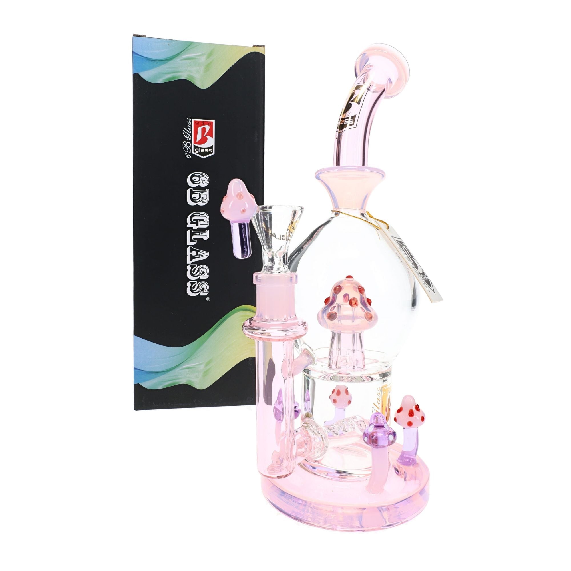 6B Glass Mushroom Water Pipe 10″
