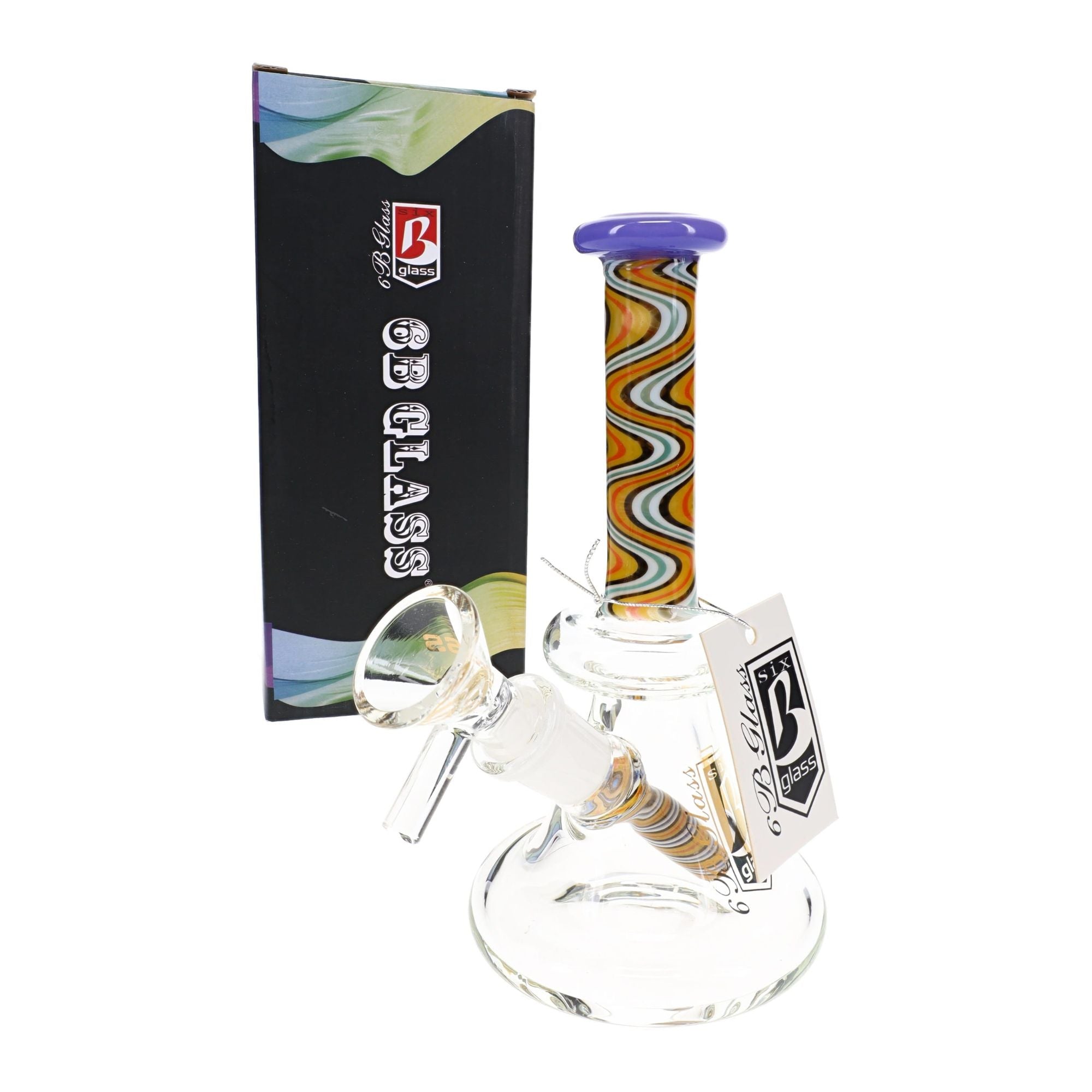 6B Glass Reverse Glass-on-Glass Bong 6″