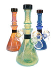 6B Glass Silver Fumed Bubble Dichro Beaker Bong 3 colors