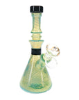 6B Glass Silver Fumed Bubble Dichro Beaker Bong 7″