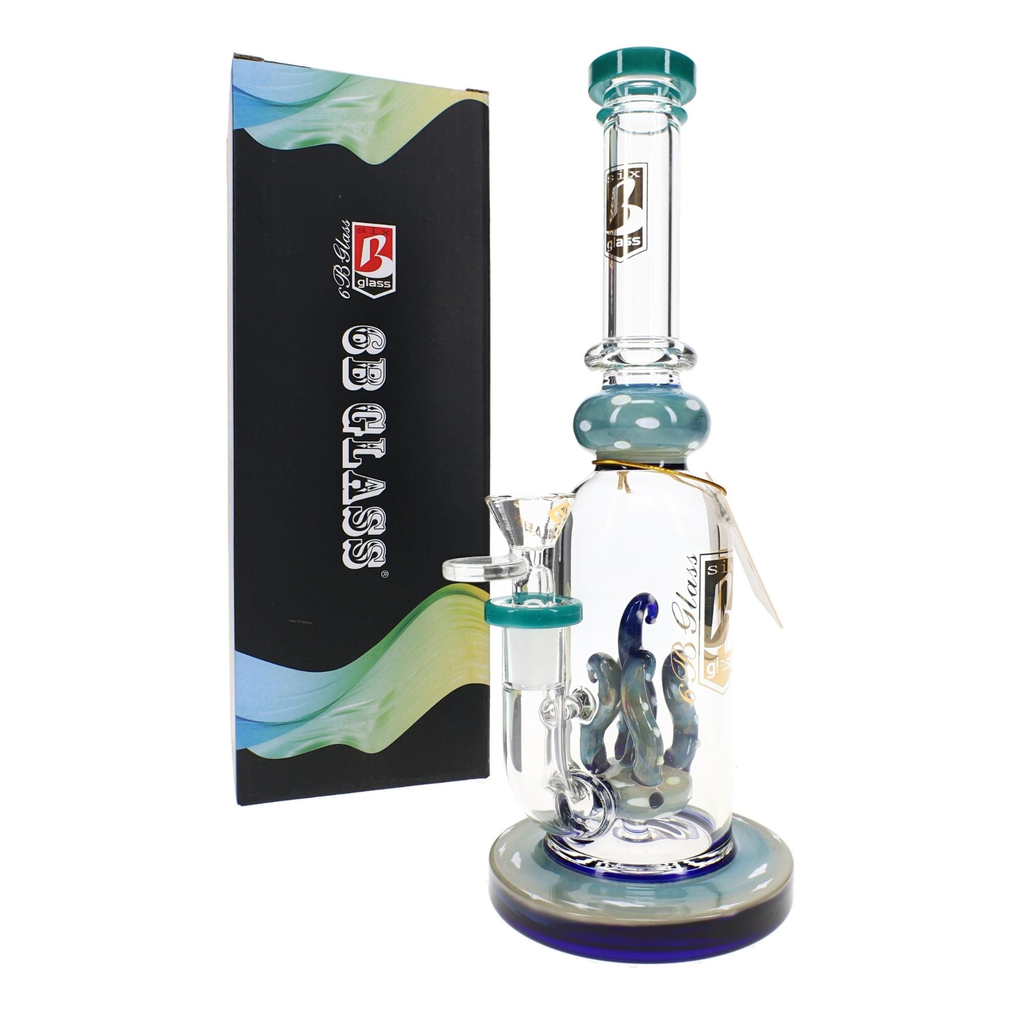 6B Glass Silver Fumed Stemless Bong