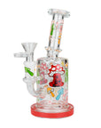 7" Color Accented Mushroom Bong With Perc