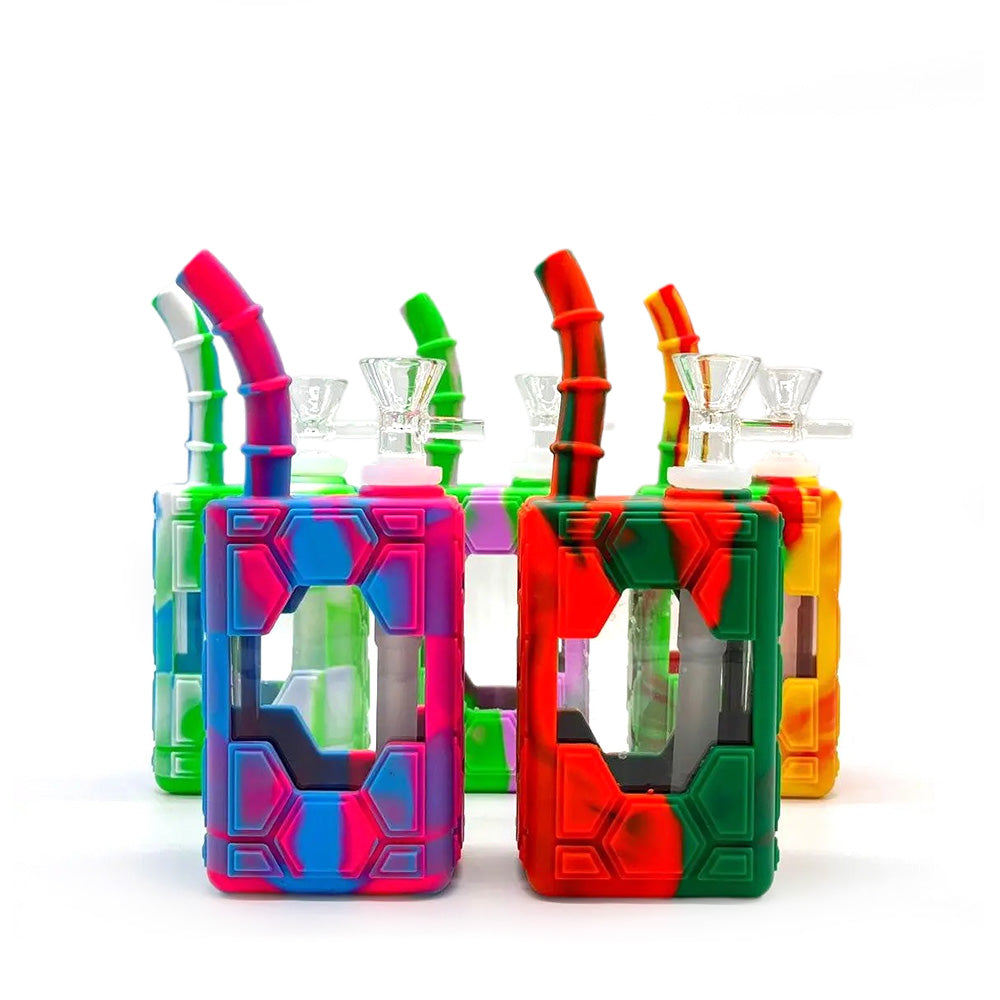 7" Silicone Juice Box Bong Kit - inhalco