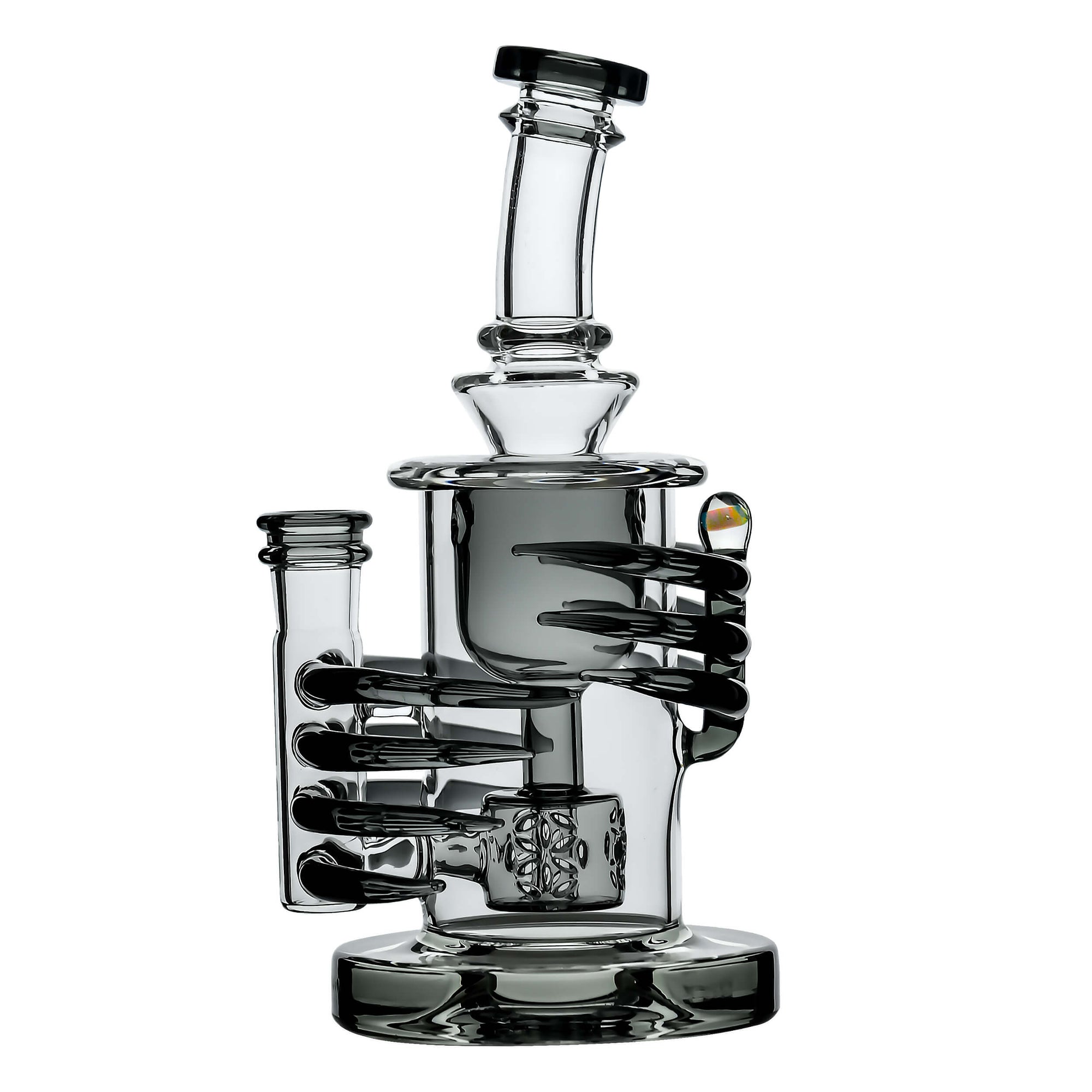 7" Horn Torus Dab Rig transparent black