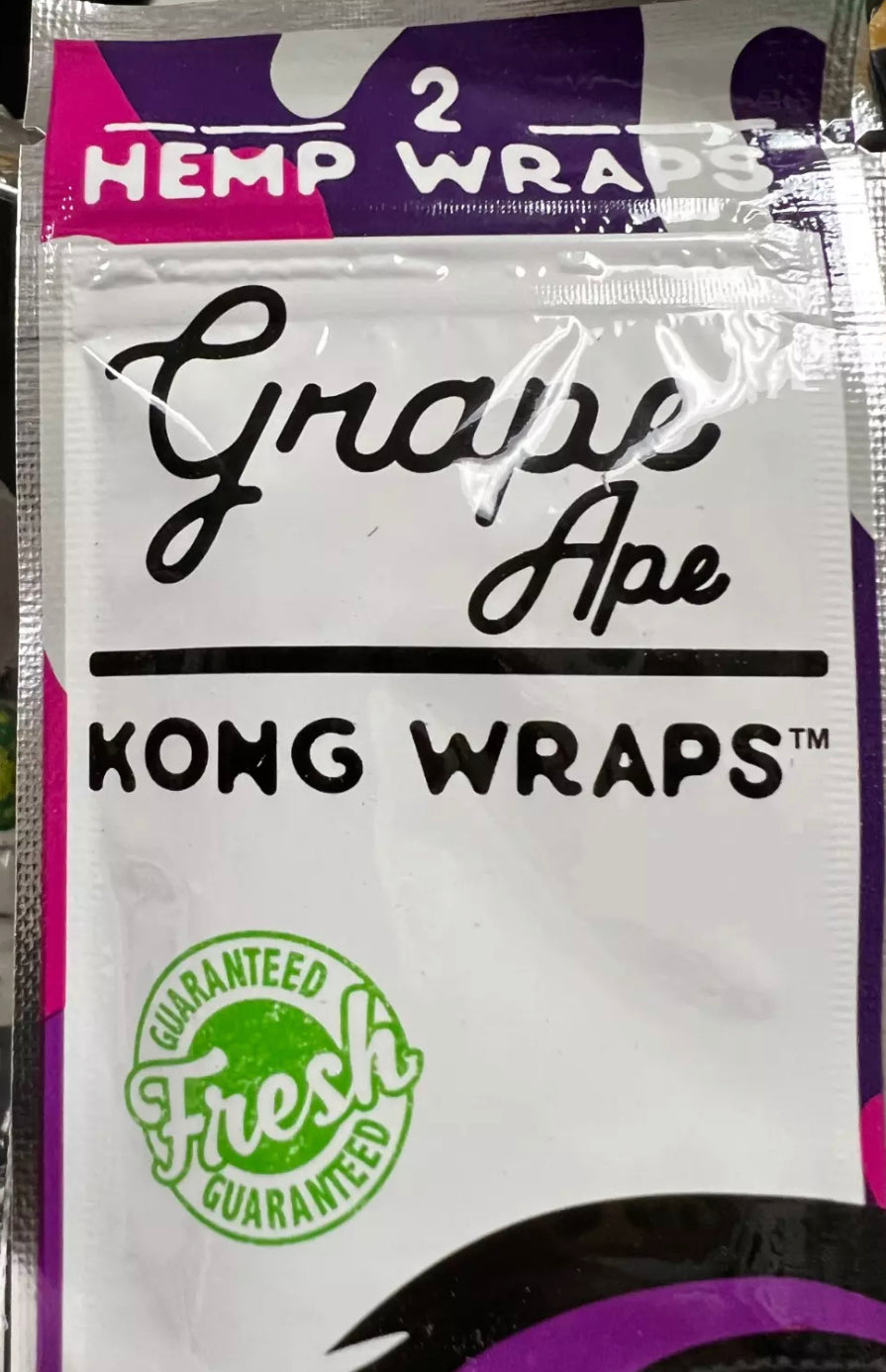 Kong Hemp Organic Herbal Wraps Grape Ape Flavor