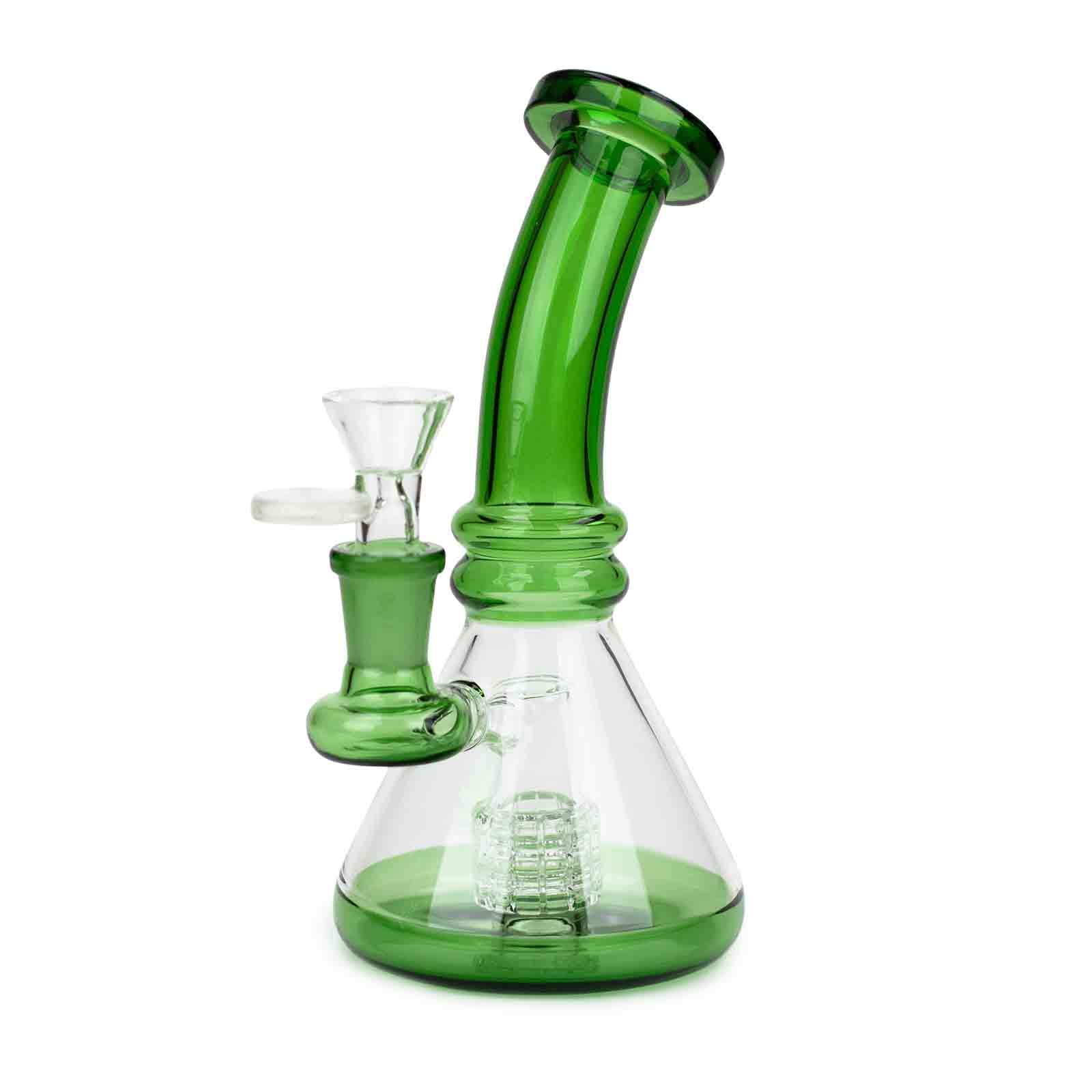 7" Color Glass Bent Neck Bong - INHALCO