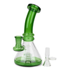 7" Color Glass Bent Neck Bong - INHALCO