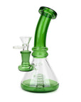 7" Color Glass Bent Neck Bong - INHALCO