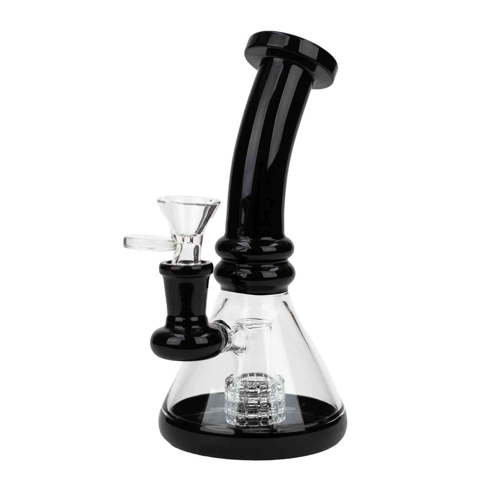 7" Color Glass Bent Neck Bong - INHALCO