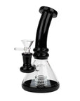 7" Color Glass Bent Neck Bong - INHALCO