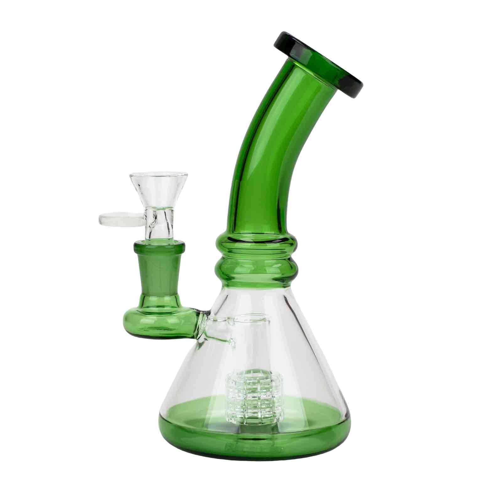 7&quot; Color Glass Bent Neck Bong - INHALCO