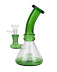 7" Color Glass Bent Neck Bong - INHALCO