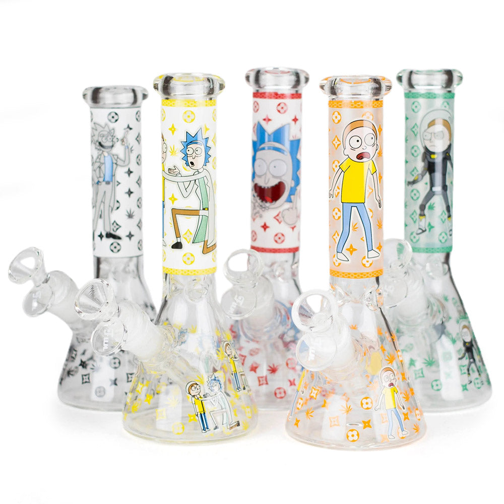 8" Glow In The Dark Cartoon Bongs - inhalco