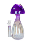 8.75" Iridescent Mushroom Bong - inhalco