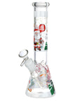 Christmas Themed Glass Beaker Bong