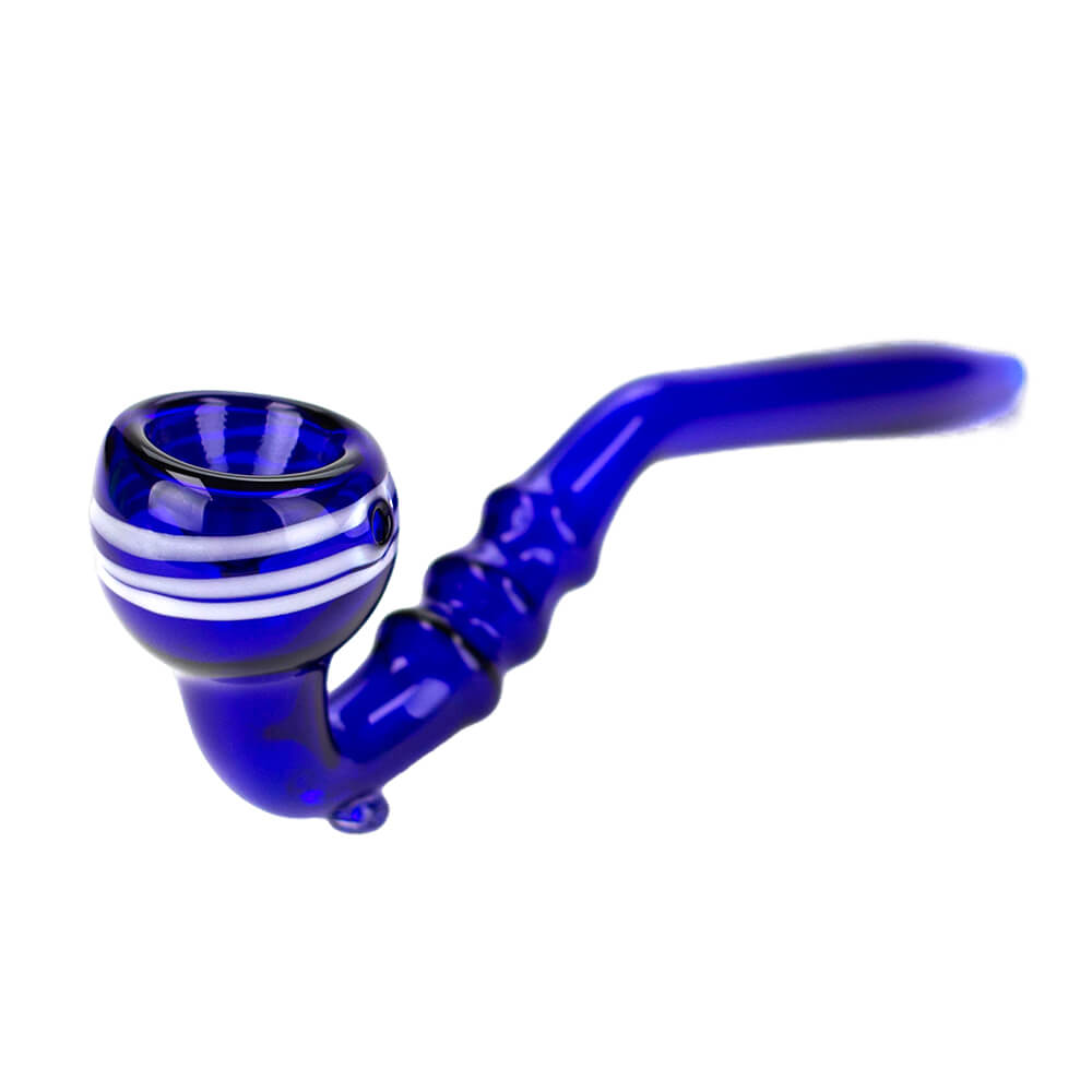 8&quot; Gandalf Blue Glass Hand Pipe Pack of 2 - INHALCO