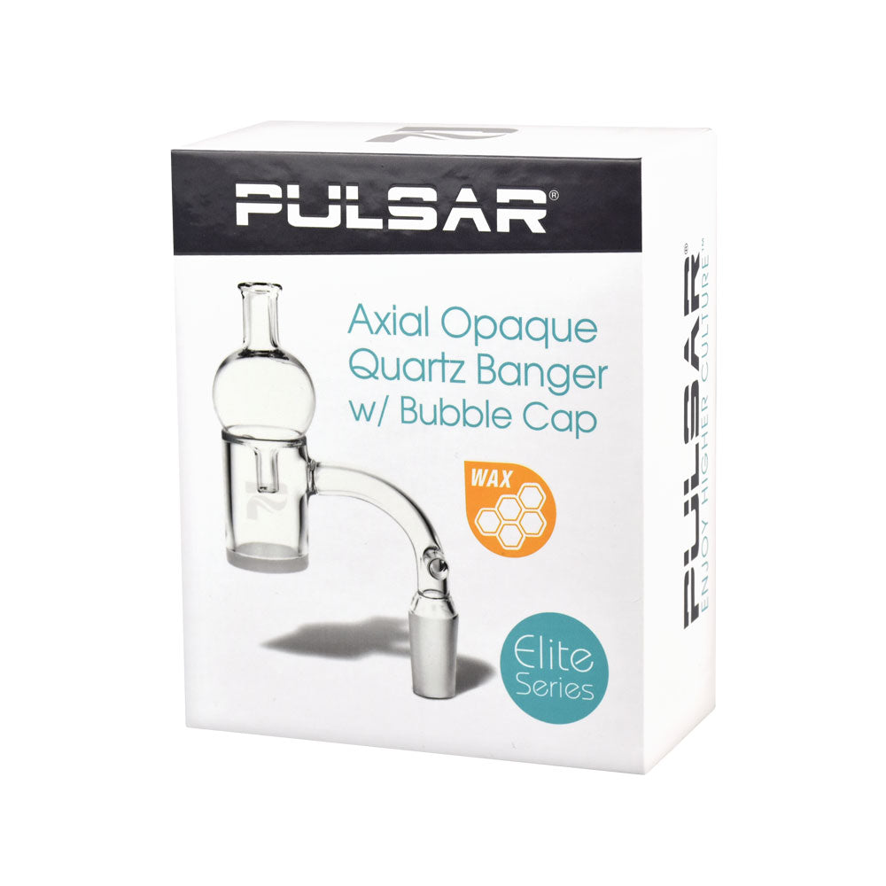 Pulsar Axial Opaque Quartz Banger w/ Bubble Carb Cap