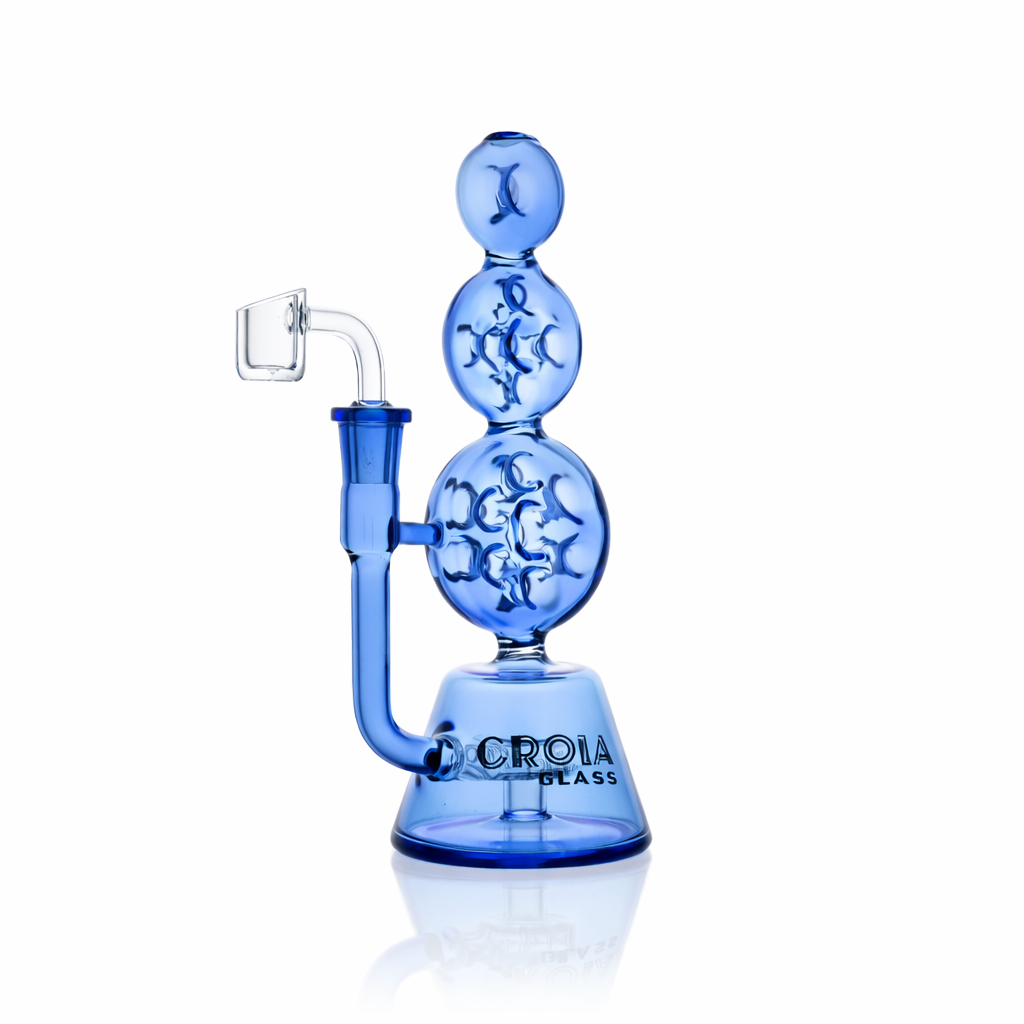 8" Triple Stack Swiss Perc Recycler Dab Rig