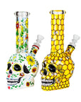 Glass Sugar Skull Bong 9" - inhalco