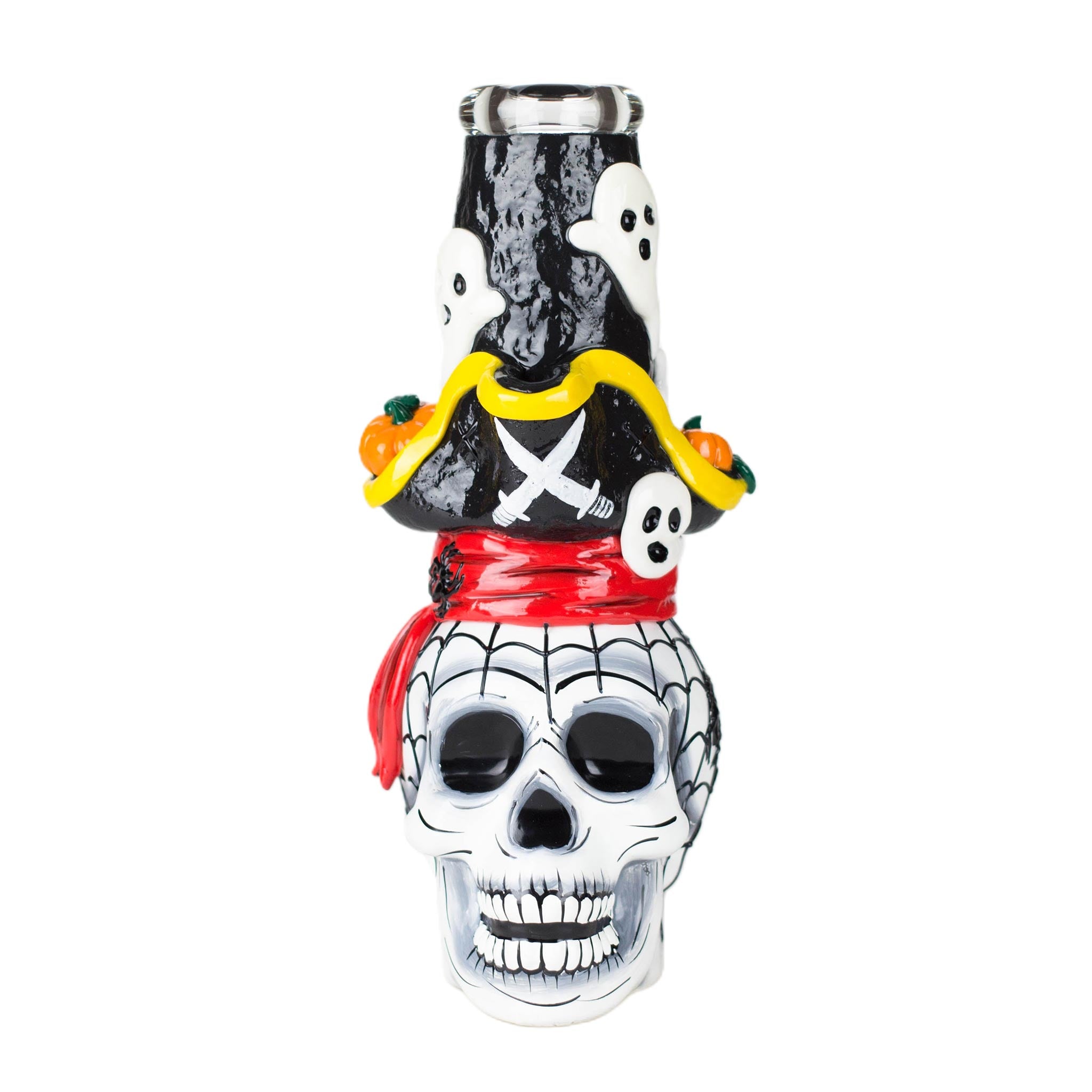 9&quot; Pirate Sugar Skull Bong - inhalco