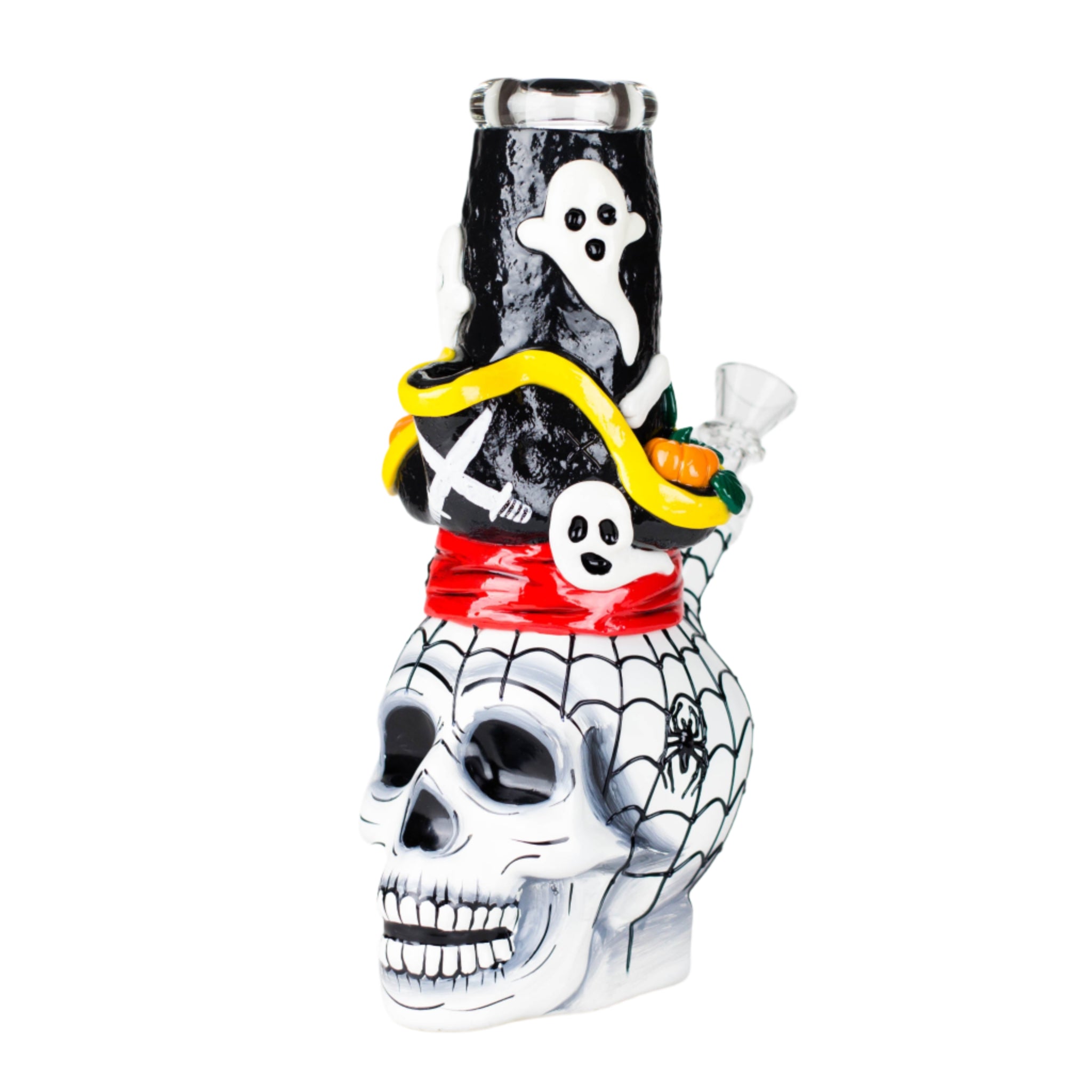 9&quot; Pirate Sugar Skull Bong - inhalco