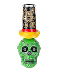 9" Wizard Skull Water Pipe - inhalco