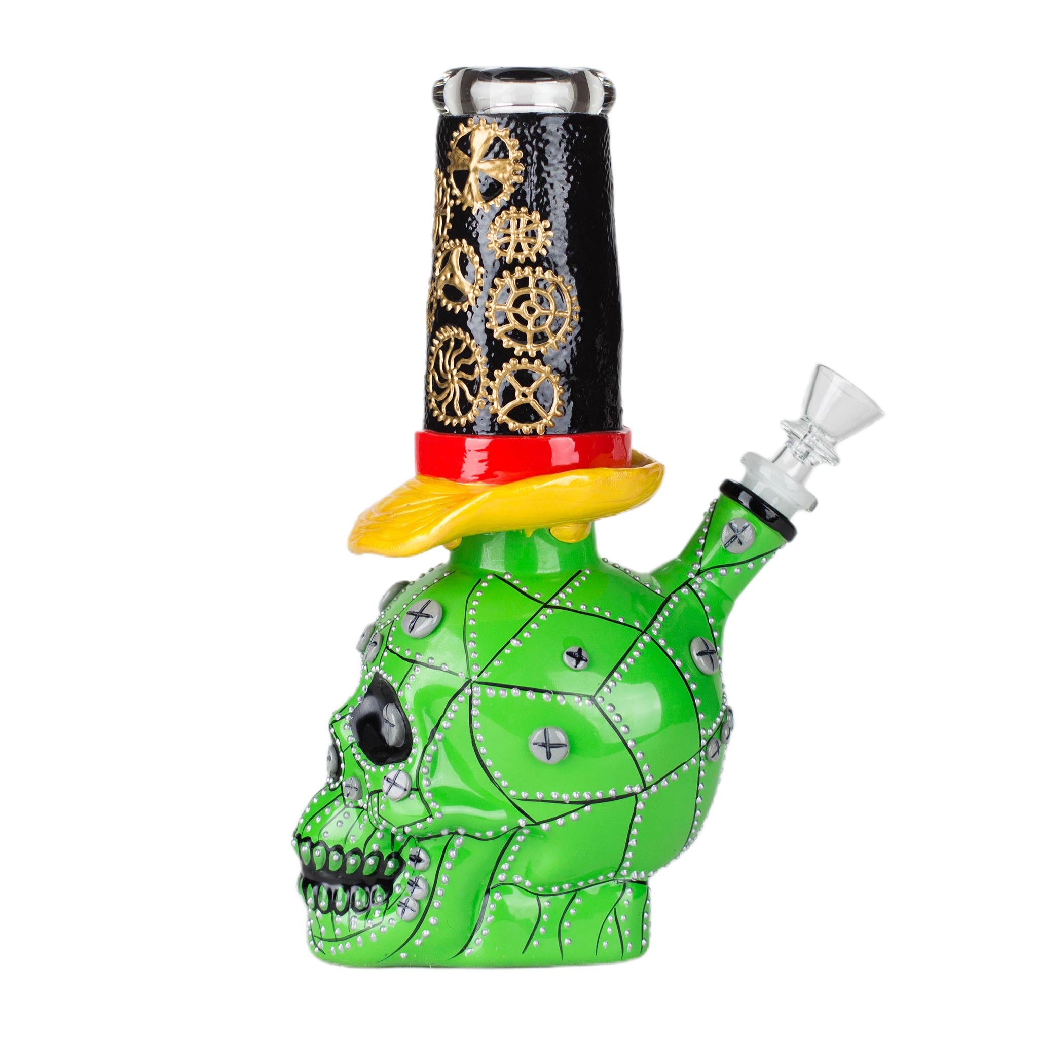 9" Wizard Skull Water Pipe - inhalco