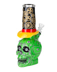 9" Wizard Skull Water Pipe - inhalco