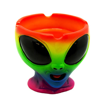 Happy Dayz Rainbow Alien Bust Ashtray