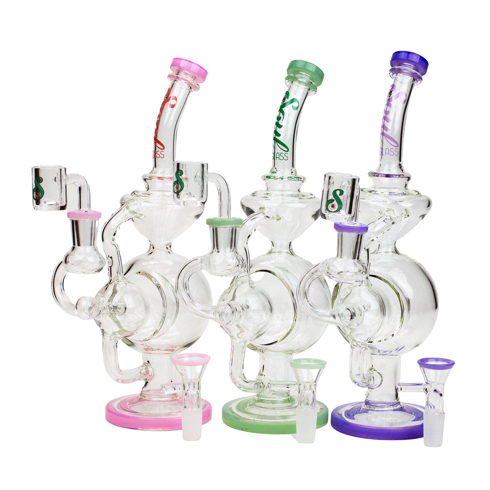 9&quot; SOUL Glass 2-in-1 Recycler Water Bong