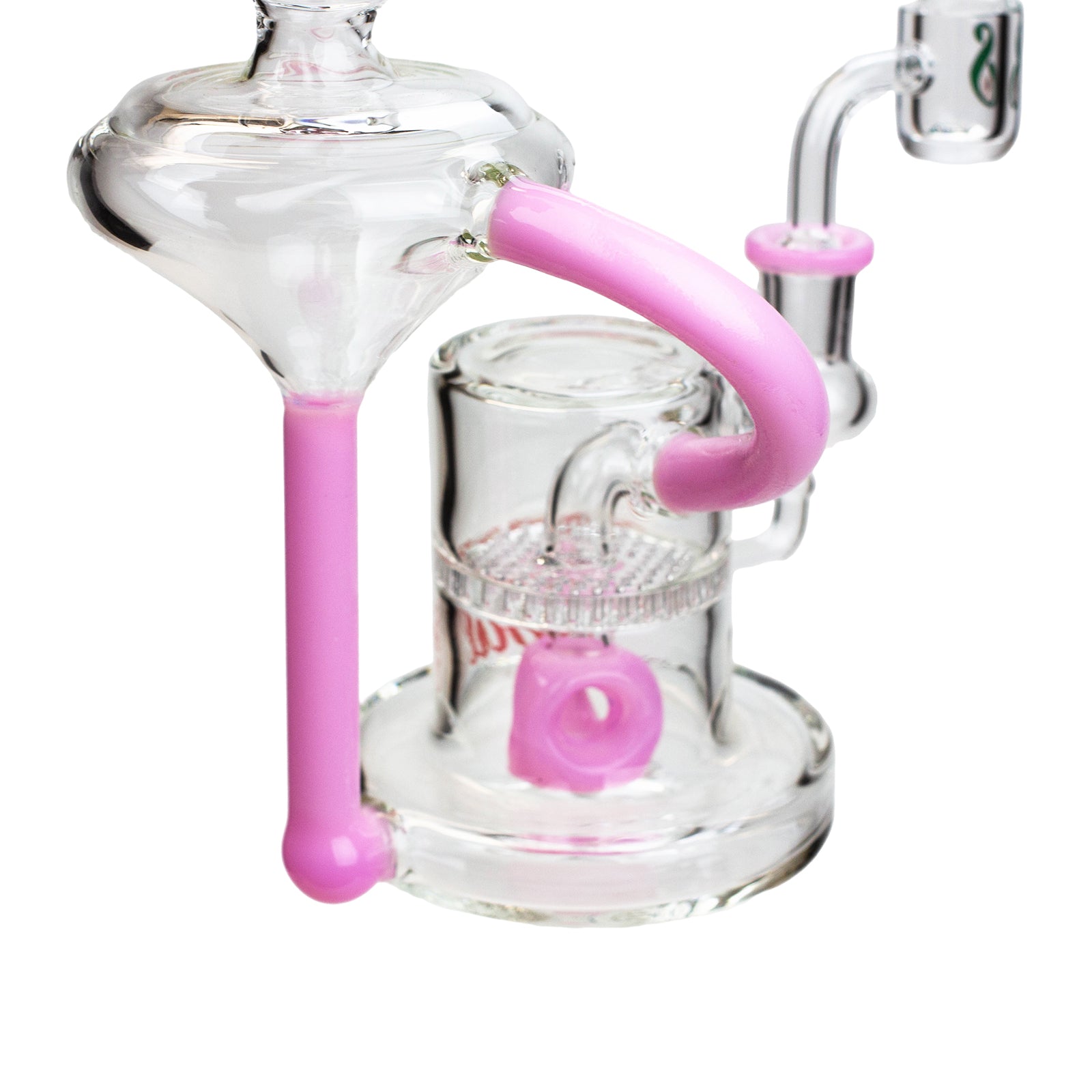 9&quot; Glass 2-in-1 Cube diffuser Recycler Bong