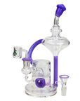 9" Glass 2-in-1 Cube diffuser Recycler Bong