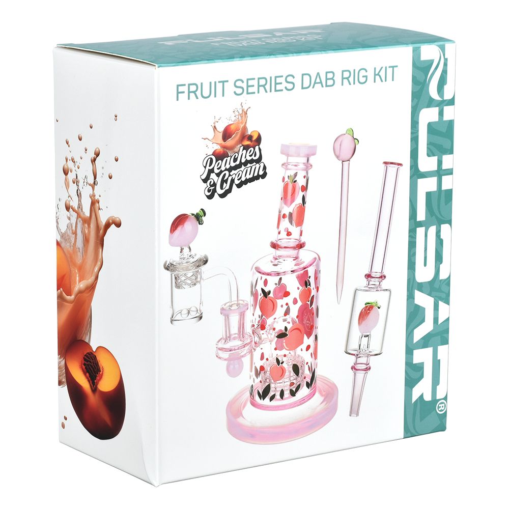 Pulsar Fruit Series Peaches &amp; Cream Glow in The Dark Dab Rig Kit