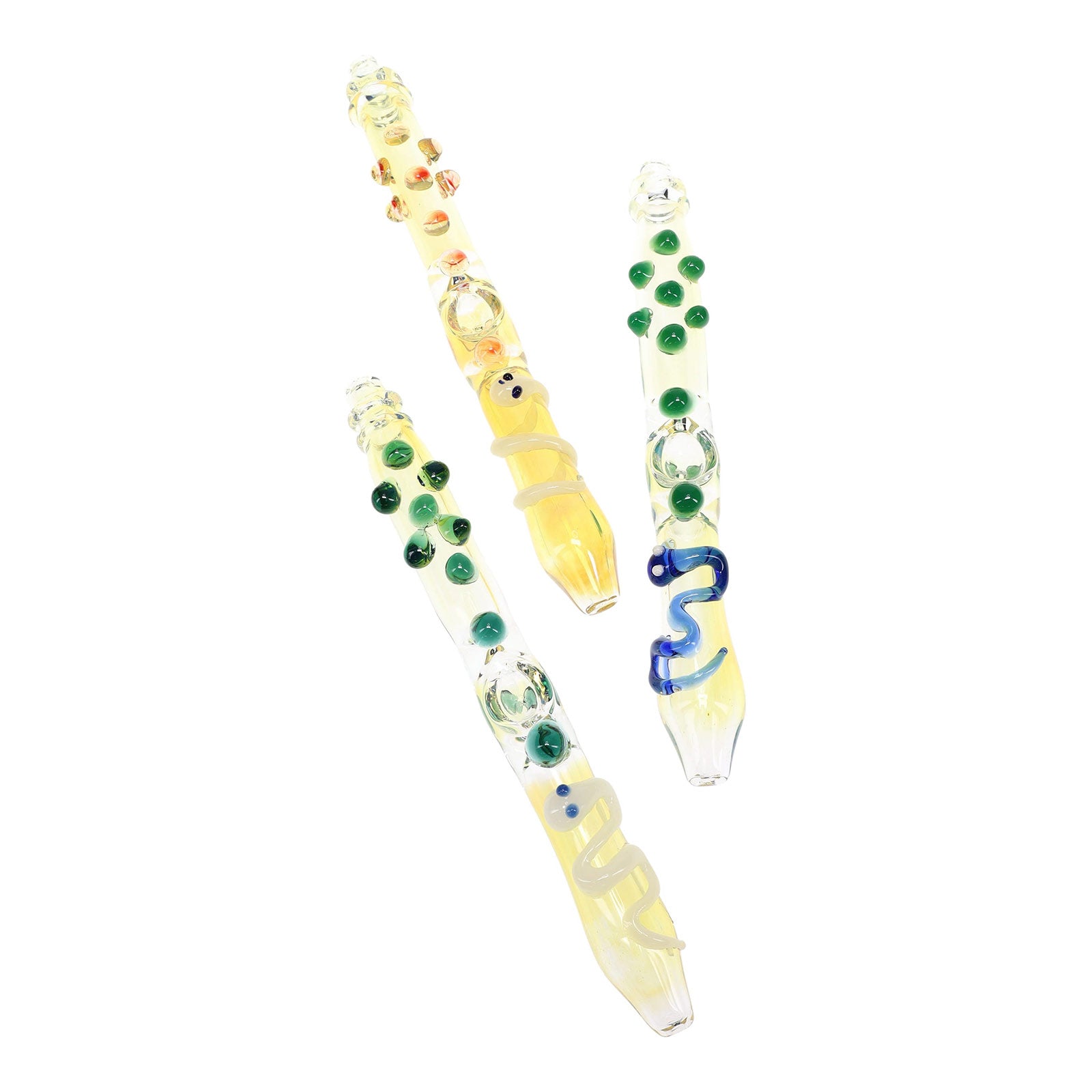 9" Color Changing Glass Snake Steam Roller