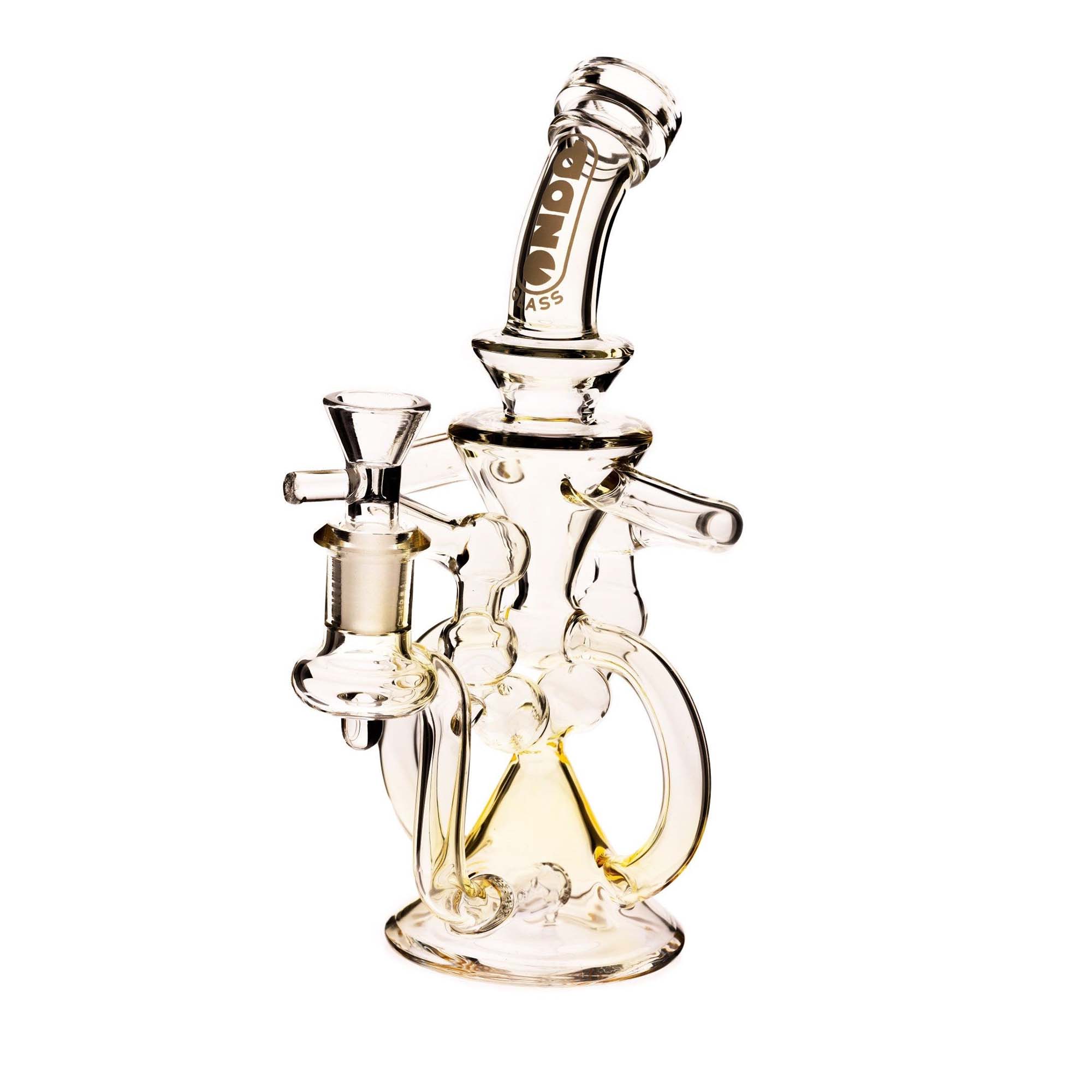 9&quot; Fumed Glass Water Pipe Recycler w/ Perc